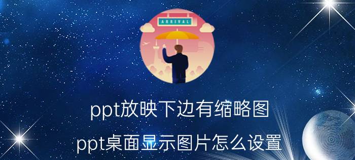 ppt放映下边有缩略图 ppt桌面显示图片怎么设置？